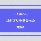 一人暮らし ゴキブリ 見失った