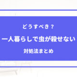 一人暮らし 虫 殺せない